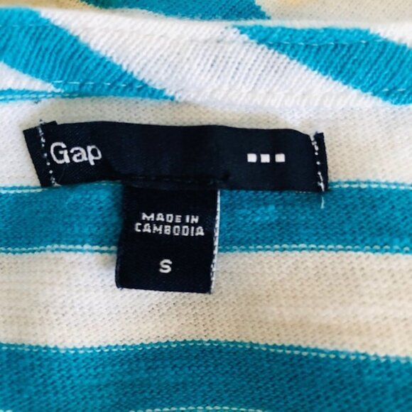 Gap Womens Dress Cotton Striped Mini with Lace-up Front Small - Picture 7 of 8